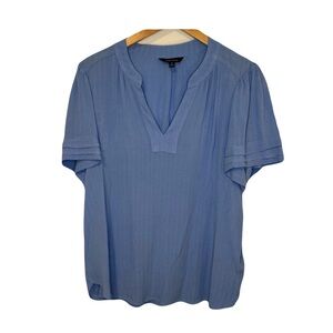 Well Worn V-Neck Blouse Blue Medium